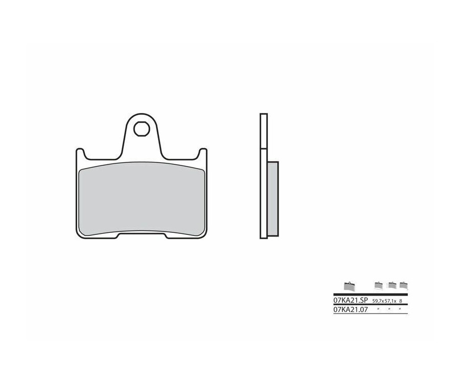 Plaquettes de frein BREMBO route métal fritté - 07KA21SP