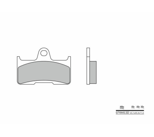 Plaquettes de frein BREMBO Off-Road métal fritté - 07YA45SD - 1036265