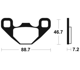 Plaquettes de frein TECNIUM MX/Quad métal fritté - MO406