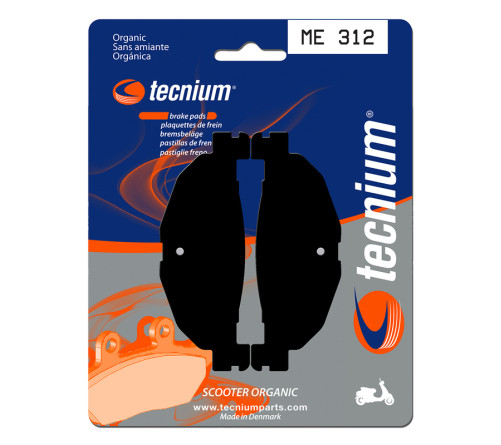 Plaquettes de frein TECNIUM Scooter organique - ME312 - 1022673