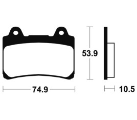 Plaquettes de frein TECNIUM Performance métal fritté - MF90