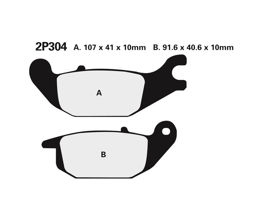 Plaquettes de frein NISSIN route semi-métallique - 2P-304NS