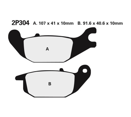 Plaquettes de frein NISSIN route semi-métallique - 2P-304NS - 1036746