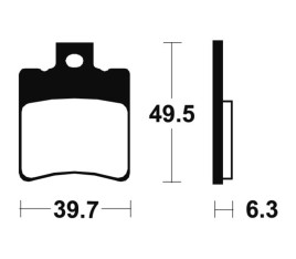 Plaquettes de frein TECNIUM Scooter organique - ME197