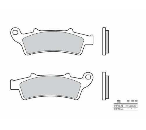 Plaquettes de frein BREMBO Scooter carbone céramique - 07045 - 1035694