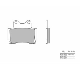 Plaquettes de frein BREMBO route carbone céramique - 07YA1207 - 1036208