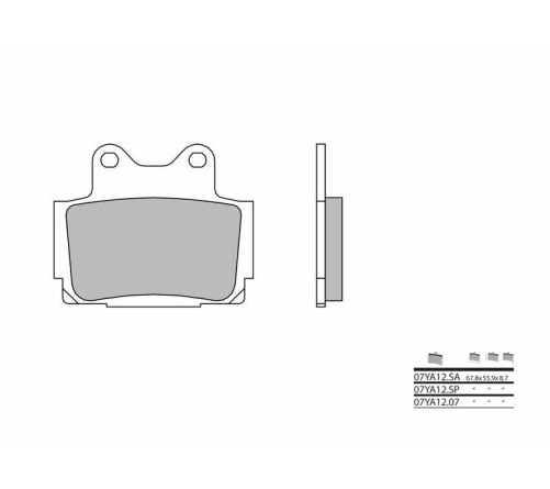 Plaquettes de frein BREMBO route carbone céramique - 07YA1207 - 1036208