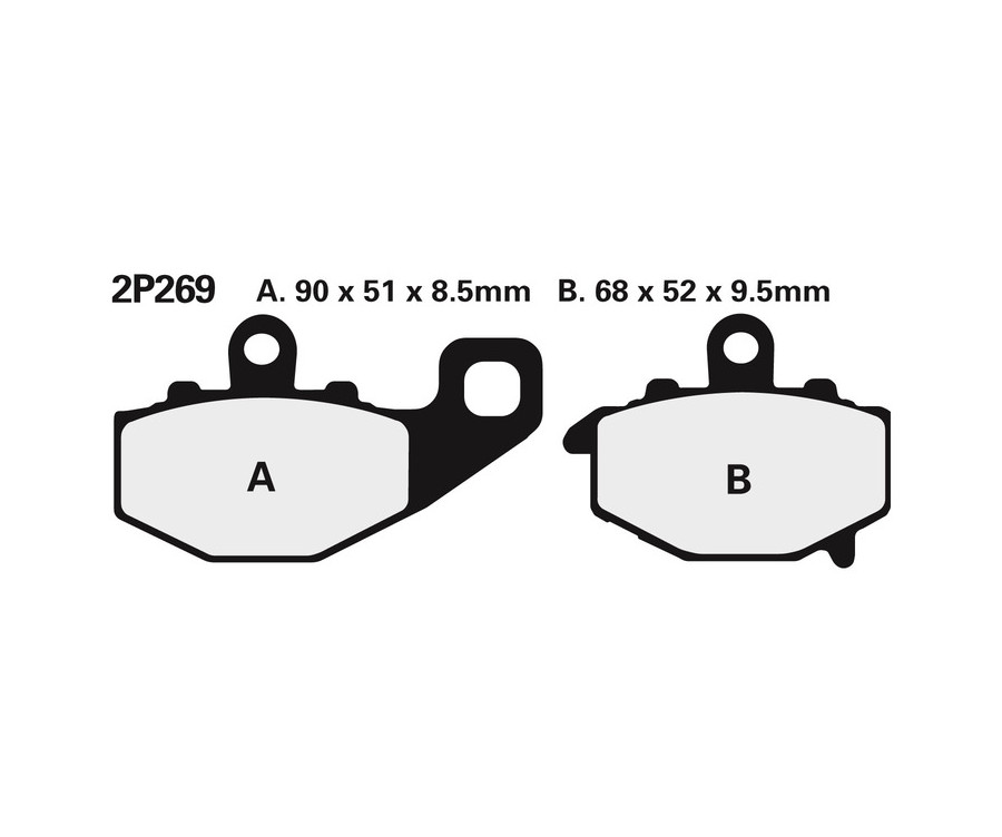 Plaquettes de frein NISSIN route semi-métallique - 2P-269NS