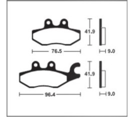 Plaquettes de frein TECNIUM Scooter organique - ME318