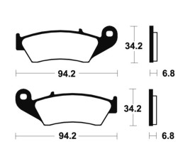 Plaquettes de frein TECNIUM MX/Quad métal fritté - MO194