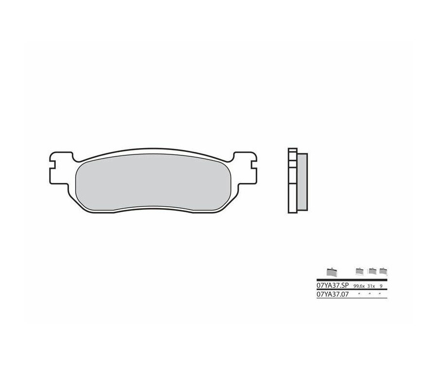 Plaquettes de frein BREMBO route carbone céramique - 07YA3707