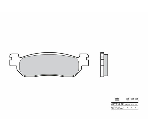 Plaquettes de frein BREMBO route carbone céramique - 07YA3707 - 1036257