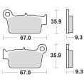 Plaquettes de frein BRAKING Off-Road/Quad métal fritté - 890CM44