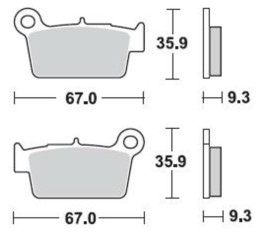 Plaquettes de frein BRAKING Off-Road/Quad métal fritté - 890CM44