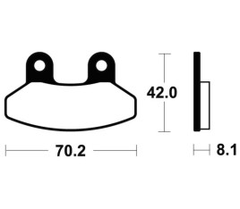 Plaquettes de frein TECNIUM Scooter organique - ME292