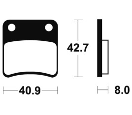 Plaquettes de frein TECNIUM Scooter organique - ME170