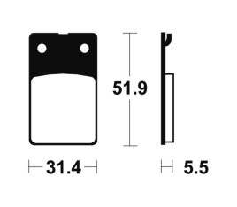 Plaquettes de frein TECNIUM route organique - MA95