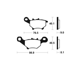 Plaquettes de frein TECNIUM Scooter organique - ME374