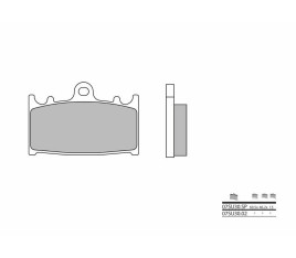 Plaquettes de frein BREMBO route métal fritté - 07SU30SP - 1036192