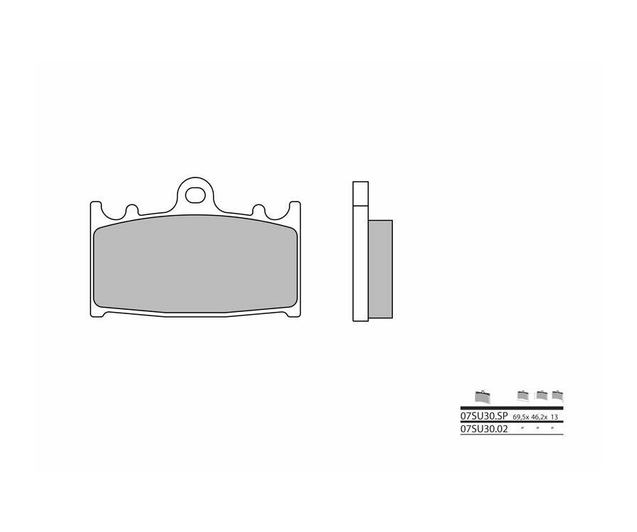 Plaquettes de frein BREMBO route métal fritté - 07SU30SP