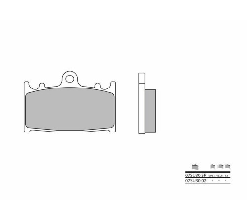 Plaquettes de frein BREMBO route métal fritté - 07SU30SP