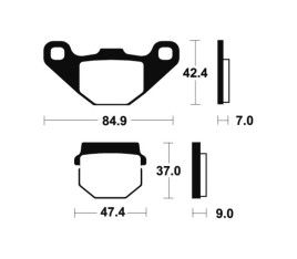 Plaquettes de frein TECNIUM Scooter organique - ME44