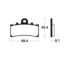 Plaquettes de frein TECNIUM métal fritté - MTR377 - 1090579