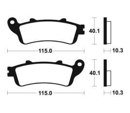 Plaquettes de frein TECNIUM Performance métal fritté - MR380