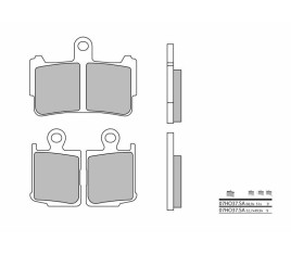 Plaquettes de frein BREMBO route métal fritté - 07HO37SA - 1036013