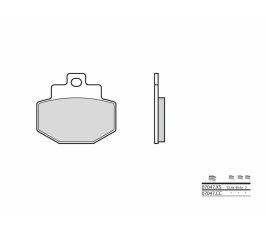 Plaquettes de frein BREMBO Scooter métal fritté - 07047XS - 1035742