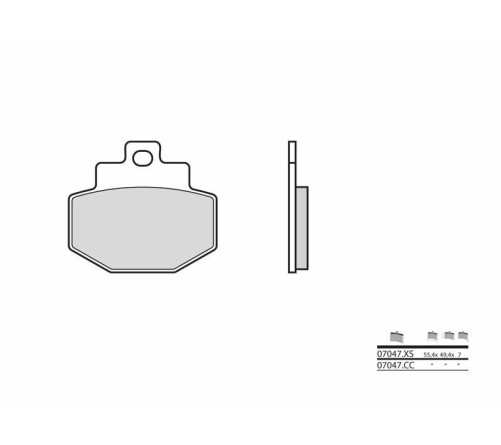 Plaquettes de frein BREMBO Scooter métal fritté - 07047XS - 1035742