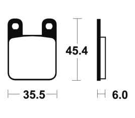 Plaquettes de frein TECNIUM Scooter organique - ME59