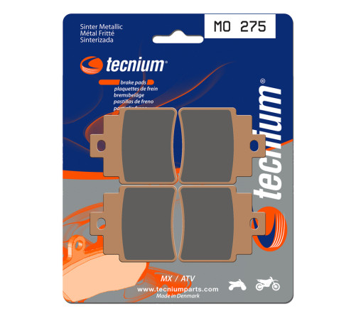 Plaquettes de frein TECNIUM MX/Quad métal fritté - MO275 - 1022869