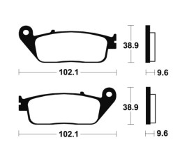 Plaquettes de frein TECNIUM route organique - MA130