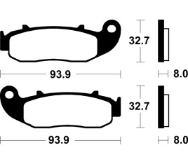 Plaquettes de frein TECNIUM route organique - MA426