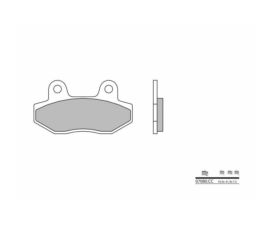 Plaquettes de frein BREMBO Scooter carbone céramique - 07080