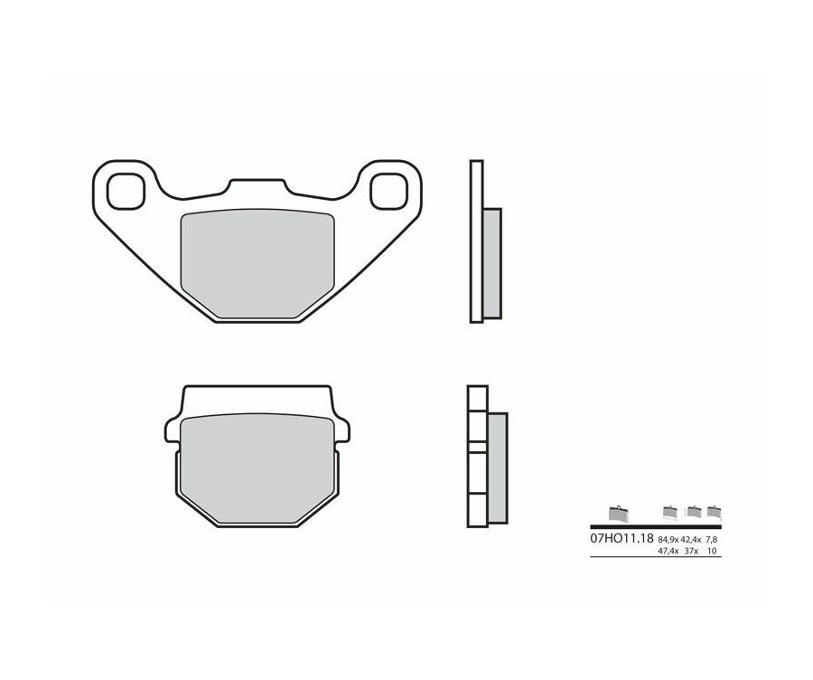 Plaquettes de frein BREMBO route carbone céramique - 07HO1118