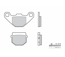 Plaquettes de frein BREMBO route carbone céramique - 07HO1118