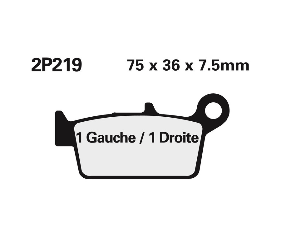 Plaquettes de frein NISSIN route /Off-Road métal fritté - 2P-219ST-MX