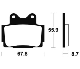 Plaquettes de frein TECNIUM Performance métal fritté - MF70