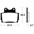 Plaquettes de frein TECNIUM Performance métal fritté - MF70