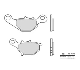 Plaquettes de frein BREMBO Scooter carbone céramique - 07036CC - 1035731