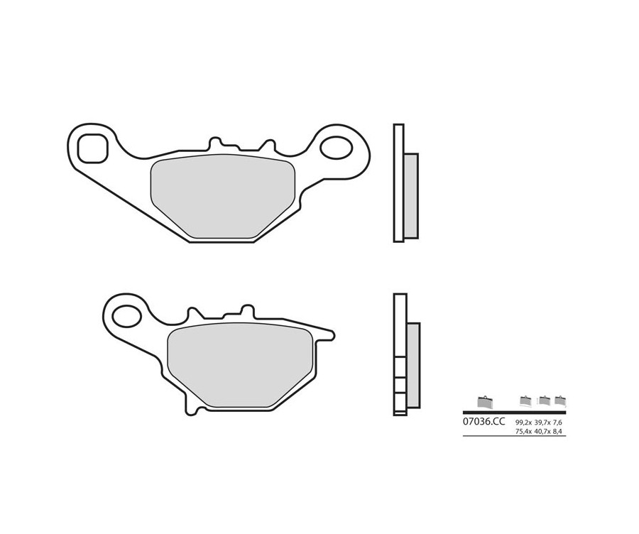 Plaquettes de frein BREMBO Scooter carbone céramique - 07036CC