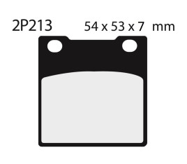 Plaquettes de frein NISSIN route semi-métallique - 2P-213NS - 1036640