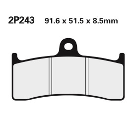 Plaquettes de frein NISSIN route /Off-Road métal fritté - 2P-243ST - 1036682