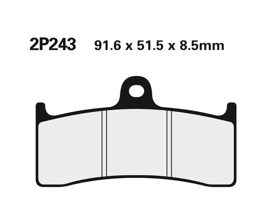 Plaquettes de frein NISSIN route /Off-Road métal fritté - 2P-243ST