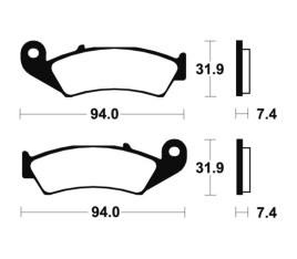 Plaquettes de frein TECNIUM MX/Quad métal fritté - MO103