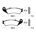 Plaquettes de frein TECNIUM MX/Quad métal fritté - MO103