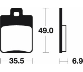 Plaquettes de frein TECNIUM Scooter organique - ME224