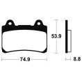 Plaquettes de frein TECNIUM Performance métal fritté - MF113